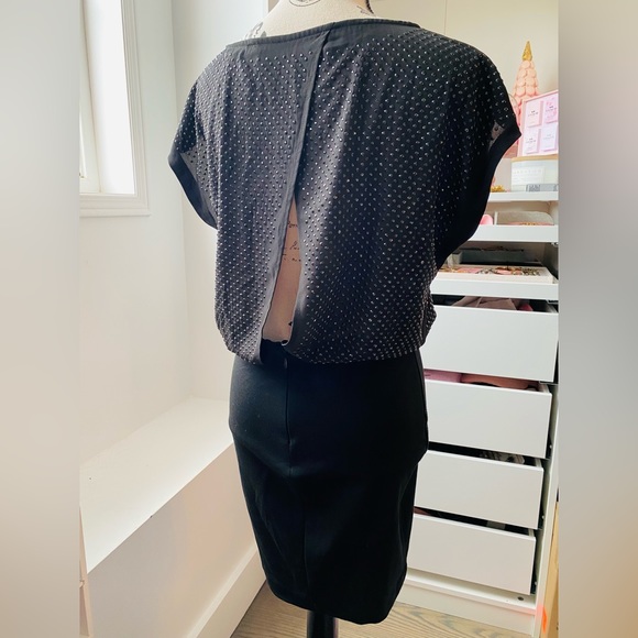 VERY PRETTY LBD LITTLE BLACK DRESS WITH BEADS - Picture 5 of 7